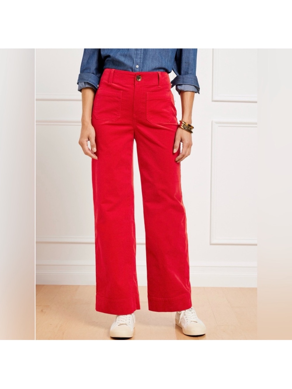 Talbots Red Wide Leg Pants